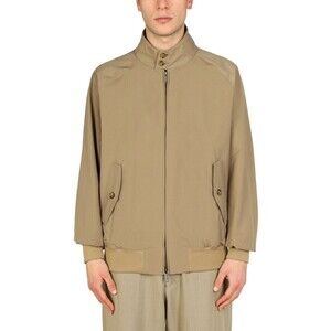BARACUTA Classic High Collar Bomber Jacket With Flap Pockets